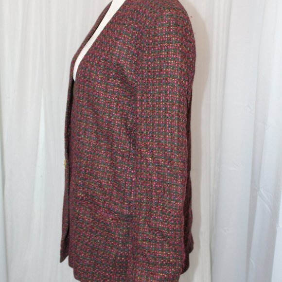Country Suburbans Magenta Boucle Blazer - Picture 2 of 5